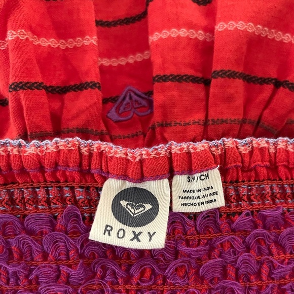 Roxy | Smocked Mini Dress | Doll | Aztec Red | Women’s Small - Picture 5 of 5